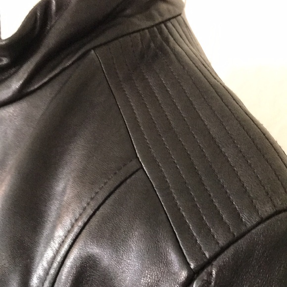 Siena Studio black motto biker style leather jacket fully lined size M - Picture 4 of 8